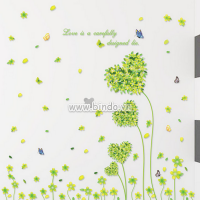 Decal dán tường Trái tim xanh