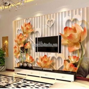 Tranh hoa hồng màu cam, nền trái tim trắng khổ lớn Tranh hoa hồng màu cam, nền trái tim trắng khổ lớn