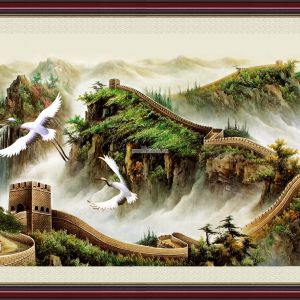 Tranh Vạn lý trường thành 2 (đôi hạc) Tranh Vạn lý trường thành 2 (đôi hạc)