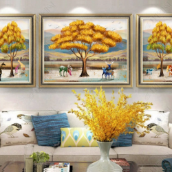 Tranh bộ 3 cây mùa thu số 1