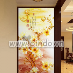 Tranh ngọc hoa mai cùng bình minh