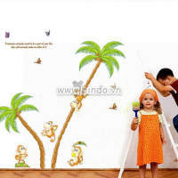 Decal dán tường Đảo Khỉ