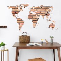 Decal dán tường Bản đồ thế giới