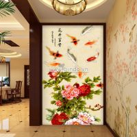 Tranh hoa mẫu đơn và cữu ngư