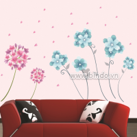Decal dán tường Tú cầu đủ màu