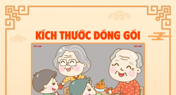 Decal tết bé chúc tết ông bà