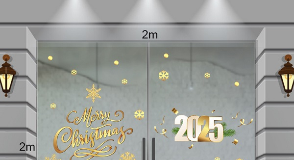 Decal noel Chữ merry christmas số 2025