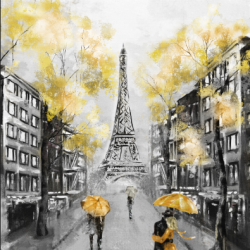 Tranh vẽ nghệ thuật thành phố Pari