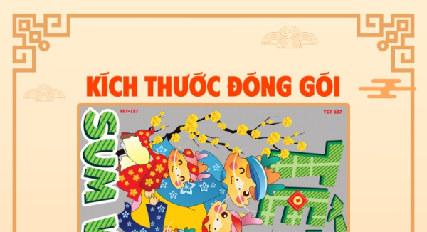 Decal tết gia đình rồng đón tết sum vầy 2024