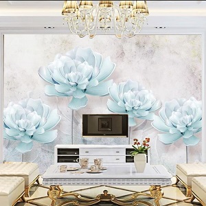 Tranh hoa hồng xanh 3D Tranh hoa hồng xanh 3D