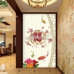 Tranh vẽ tam ngư và cúc đủ màu