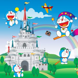 Tranh hoạt hình Doraemon và lâu đài