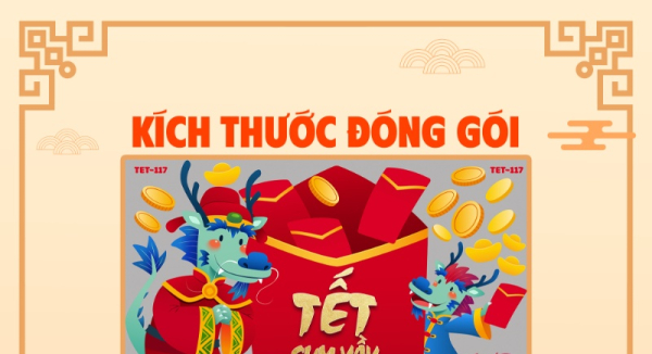 Decal tết rồng vui tết sum vầy