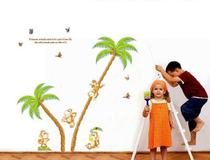 Decal dán tường Đảo Khỉ