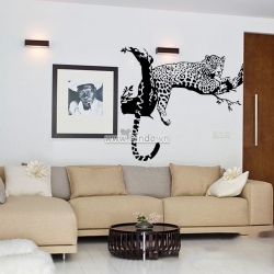 Decal dán tường Báo đốm