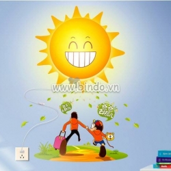 Decal dán tường Đèn ngủ mặt trời