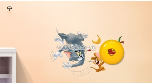 Đèn Ngủ Tom And Jerry 2 | Đèn Ngủ Kèm Decal Treo Tường Ngộ Nghĩnh, Độc Đáo