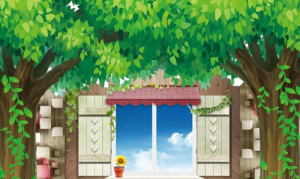 Tranh 3d bóng cây xanh Tranh 3d bóng cây xanh