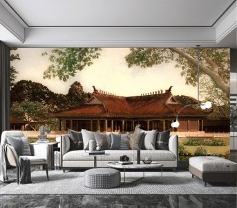 Tranh Hà Nội nét cổ kính xưa Tranh Hà Nội nét cổ kính xưa