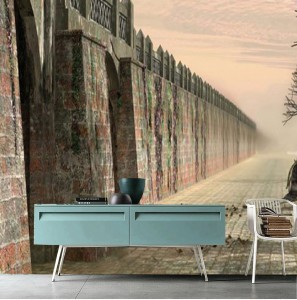 Tranh Hà Nội xưa bức tường cổ kính Tranh Hà Nội xưa bức tường cổ kính