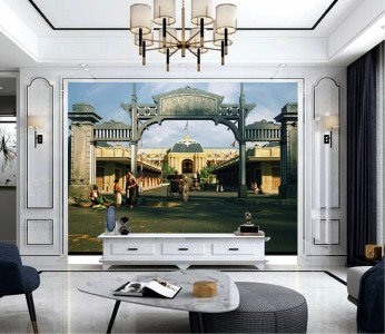 Tranh Hà Nội xưa đi chợ Tranh Hà Nội xưa đi chợ