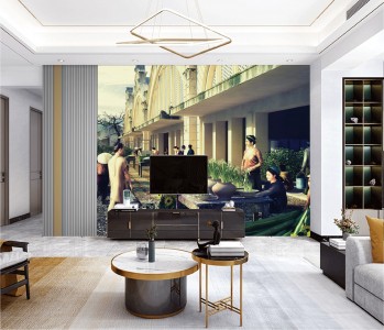 Tranh Hà Nội xưa nét chợ đẹp  Tranh Hà Nội xưa nét chợ đẹp