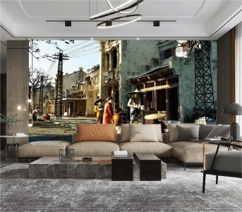 Tranh Hà Nội xưa nét sinh hoạt xưa Tranh Hà Nội xưa nét sinh hoạt xưa