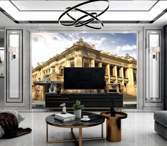 Tranh Hà Nội xưa nhà hát lớn Hà Nội Tranh Hà Nội xưa nhà hát lớn Hà Nội