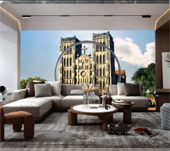 Tranh Hà Nội xưa nhà thờ lớn Hà Nội Tranh Hà Nội xưa nhà thờ lớn Hà Nội