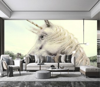 Tranh mã đáo thành công chú ngựa trắng đen Tranh mã đáo thành công chú ngựa trắng đen