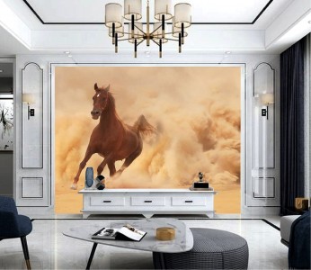 Tranh mã đáo thành công chú ngựa vàng trong sa mạc Tranh mã đáo thành công chú ngựa vàng trong sa mạc