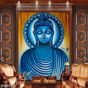 Tranh dán tường phật giáo khuôn mặt Đức Phật 4