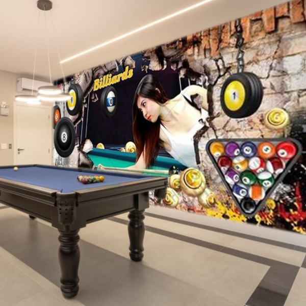 Tranh quán bida nữ chơi bi-a Tranh quán bida nữ chơi bi-a