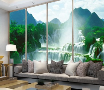 Tranh thác nước sương mù Tranh thác nước sương mù