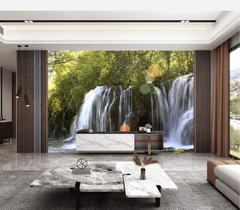 Tranh thác nước trắng xóa Tranh thác nước trắng xóa