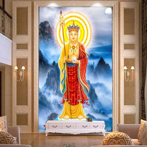 Tranh phật tam tạng khổ lớn dán tường đẹp Tranh phật tam tạng khổ lớn dán tường đẹp