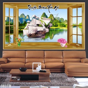 Tranh thuận buồm xuôi gió khung cửa sổ 3D đẹp, có thi công tận nơi tại TPHCM Tranh thuận buồm xuôi gió khung cửa sổ 3D đẹp, có thi công tận nơi tại TPHCM