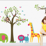 Decal dán tường Vườn thú 2