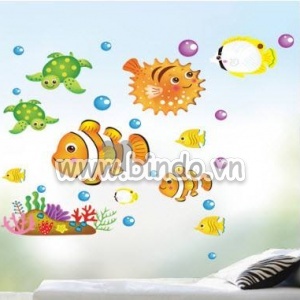 Decal dán tường Đại dương to
