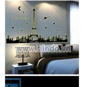 Decal dán tường Thành phố dạ quang 1 Decal dán tường Thành phố dạ quang 1