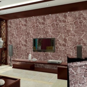 10 mét Decal giả đá nâu khổ rộng 45cm, giấy dán tường có sẵn keo dán phòng khách, phòng ngủ đẹp giá rẻ TPHCM