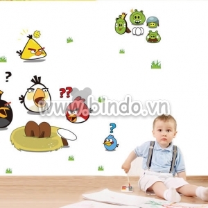 Decal dán tường Angry birds 1 decal dán, 1,45 x 1,15 (m) (dài x rộng), dán phòng bé gái, chi tiết rời tại TPHCM Decal dán tường Angry birds 1 decal dán, 1,45 x 1,15 (m) (dài x rộng), dán phòng bé gái, chi tiết rời tại TPHCM