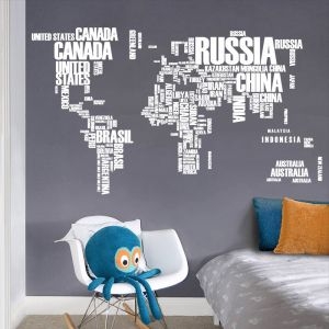 Decal dán tường Decal dán tường bản đồ thế giới có tên nước quốc gia Decal dán tường Decal dán tường bản đồ thế giới có tên nước quốc gia