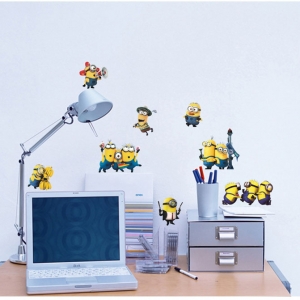 Decal dán tường Bộ 10 minion dán ổ điện 2