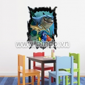 Decal dán tường Decal dán tường cá nemo và bạn 3d, chi tiết rời, phòng bé, cao cấp TPHCM Decal dán tường Decal dán tường cá nemo và bạn 3d, chi tiết rời, phòng bé, cao cấp TPHCM