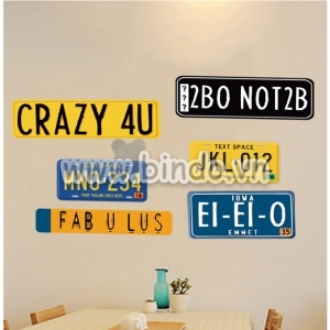 Decal dán tường Decal dán tường các biển chữ cái, kiểu hàn quốc, trang trí quán cafe, tại TPHCM