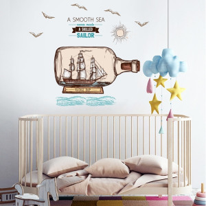 Decal dán tường Cánh buồm vượt đại dương