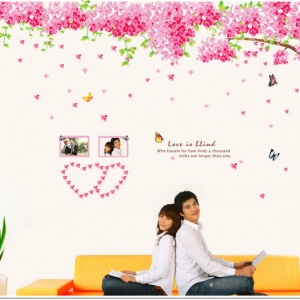 Decal dán tường Decal cây hoa anh đào 1 khổ lớn có sẵn keo dán 2 mặt, trang trí phòng khách quán Decal dán tường Decal cây hoa anh đào 1 khổ lớn có sẵn keo dán 2 mặt, trang trí phòng khách quán