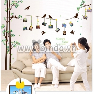 Decal dán tường Decal dán tường cây photo 7, kiểu hàn quốc, trang trí phòng ngủ, tại TPHCM khổ nhỏ 2,9 x 2,0 (m) (dài x rộng)