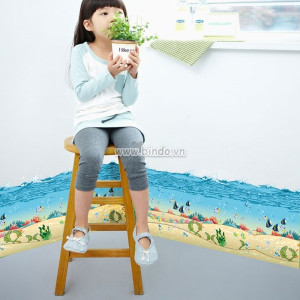 Decal dán tường Chân tường cá đại dương 2
